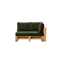 Module 2 places avec angle droit MODULPOP kaki