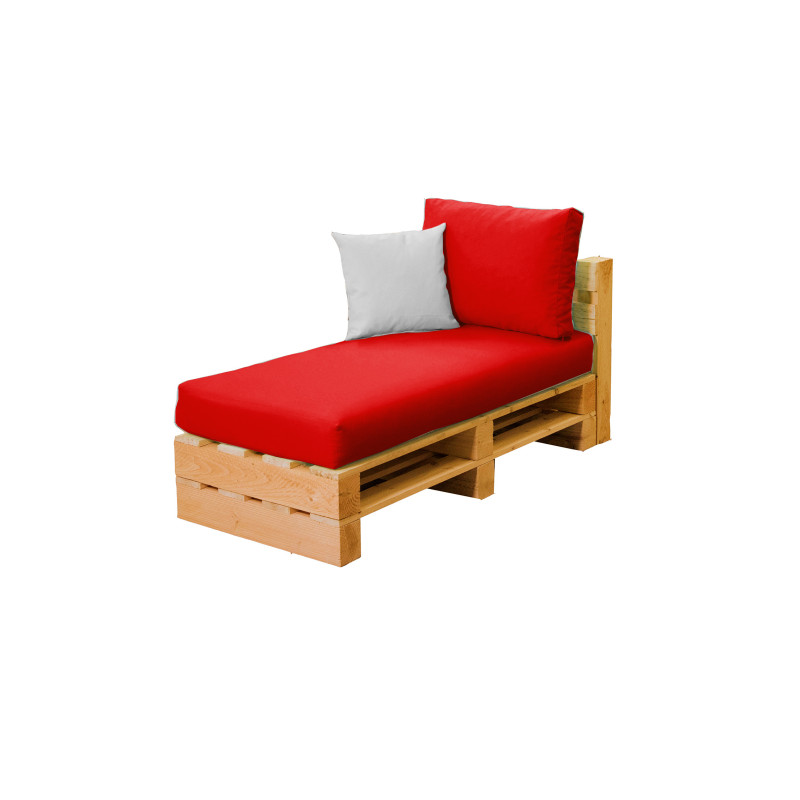 Module chaise longue MODULPOP rouge