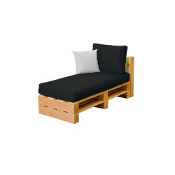 Module chaise longue MODULPOP noir