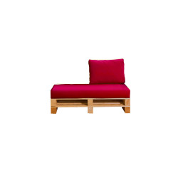 Module 2 places 1/2 dossier droit MODULPOP rouge