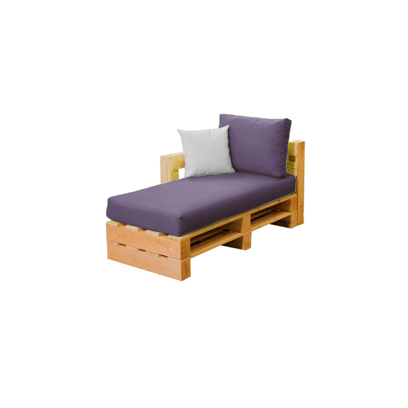 Module chaise longue accoudoir MODULPOP violet