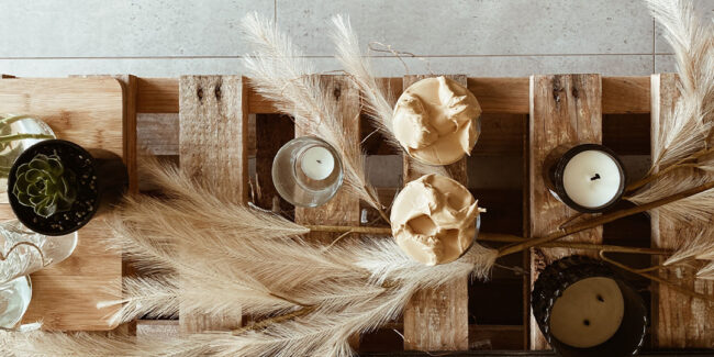 décoration table palettes